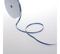 Deko und Band Double Face Satin avec Bord doré - Bleu - 6 mm - 50 m - 32106 171