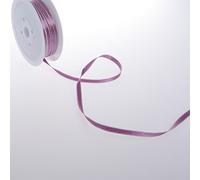 Deko und Band Double Face Satin avec Bordure argentée - Vieux Rose - 6 mm - 50 m - 32106 40