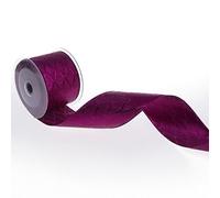 Deko und Band Lurex Ruban avec Losanges - Fuchsia - 60 mm - 10 m - 92160 45