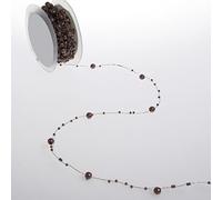 Deko und Band Perle Ficelle Marron - 5 mm Rouleau de 10 m - 97651 88 (1,82 €/m)