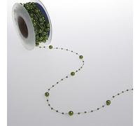 Deko und Band Perle Vert Ficelle - 5 mm Rouleau de 10 m - 97651 60 (1,83 €/m)