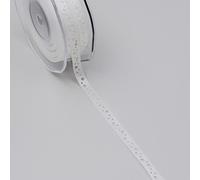 Deko und Band Ruban Satin Trou - Blanc - 9 mm - 20 m - 54009 00