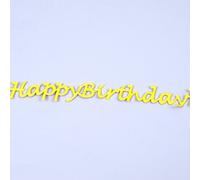 Deko und Band 'seklebo Frise Murale adhésive Happy Birthday - Jaune - 94210 07