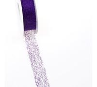 Deko und Band Spiderweb Ruban décoratif - 3 cm Violet - Rouleau 25 m - 67 028-R 30