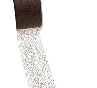 Deko und Band Spiderweb Ruban décoratif - 5 cm Marron - Rouleau 25 m - 67 021 de r 50