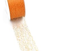 Deko und Band Spiderweb Ruban décoratif - 5 cm Orange - Rouleau 25 m - 67 018 de r 50