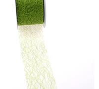 Deko und Band Spiderweb Ruban décoratif - 5 cm Vert - Rouleau 25 m - 67 030 de r 50