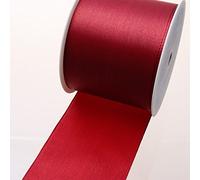 Deko und Band Taffetas Ruban (75 mm x 25 m, Bordeaux)