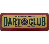 Deko7 Plaque métallique 27 x 10 cm Dart Club Good Times