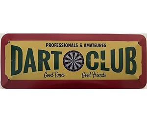 Deko7 Plaque métallique 27 x 10 cm Dart Club Good Times