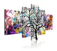 DekoArte 510 - Impression Sur Toile Moderne D'Images Artistiques | Toile Décorative Pour Votre Salon Ou Votre Chambre | Style Art Abstrait Arbre De La Vie De Gustav Klimt | 5 Pièces 180 x 85 cm XXL