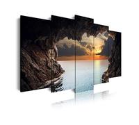 DekoArte - Impression Sur Toile Moderne D'Images Artistiques Numérisées | Toile Décorative Pour Votre Salon Ou Votre Chambre | Style Paysage Relaxation Nature Lever de soleil | 5 Pièces 150 x 80 cm