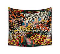 DekoArte TP37 - Tapisserie Murale Moderne Impression Artistique | Décoration en Tissu 100% Polyester Pour Salon ou Chambre à Coucher | Style Multi Animal Nuances Neutres | 150 x 130 cm