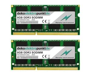dekoelektropunktde Kit de 16Go (2X 8Go) de Mémoire RAM Convient pour HP Compaq Envy 15-ae123tx 4-1181eg 17-k203nf, DDR3 SODIMM PC3