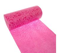 Dekoflor Chemin de Table décoratif en Forme de cœurs (imperméable, Effet Lotus, Surface veloutée, Rouleau de 25 m, Largeur 30 cm, 100 % Nylon) Rose