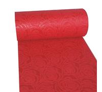 Dekoflor Chemin de Table décoratif en Tissu 100% Nylon Rouge 25 m