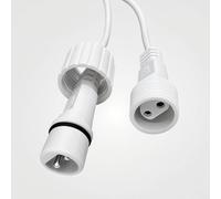 Dekofun Rallonge Guirlande 6M/19.8FT Rallonge Électrique, 2 Broches Prolongateur Étanche Connecteurs pour Éclairage de Noël Extérieur, Sapin Lumineuse Intérieur, Guirlande Lumineuse - Blanc