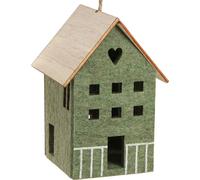 Dekohänger Petite maison en feutre Vert Nature Décoration de Noël 4er Set