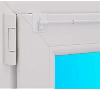 Dekohaken24 - Tringle à rideaux « Florida » extensible - 40 à 60 cm + 1 paire de supports à fixer en haut sur la fenêtre - Universelle - Blanc