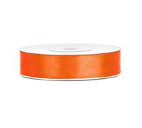 DekoHaus Rouleau de Ruban de Satin 25 m x 12 mm, Orange