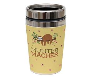 Dekohelden24 3886771 Tasse Isotherme Munter-Macher 13,5 x 8,4 cm Capacité 240 ML