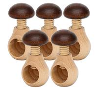 Dekohelden24 Lot de 5 Casse-Noix à Visser - Marron Champignon - 5 pièces