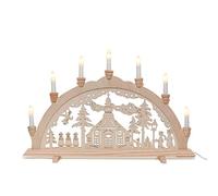 Dekohelden24 Arche de Schwib Motif L/L/H env. 58 x 4 x 38 cm Seiffen 7 Flammes, 38 cm