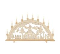 Dekohelden24 Arche oscillante - Motif (L x l x H) : env. 71 x 4 x 40 cm - 10 Ampoules - 40 cm