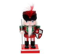Dekohelden24 Casse-Noix en Bois Soldat en Vert, Rouge et Noir, L x l x H 9 x 7 x 16 cm