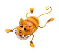 Dekohelden24 Chat en métal avec Aimant/Aimant de réfrigérateur, Dimensions (L x l x H) : 15,5 x 10 x 5 cm