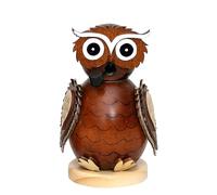 Dekohelden24 Chouette d'encens en Bois Marron Env. 11,5 cm