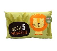 Dekohelden24 Coussin pour Enfant avec Inscription en Allemand « Noch 5 Minutes » - 40 x 13 x 23 cm - 100% Coton