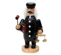 Dekohelden24 Fumoir en bois - Figurine de juge - Avec livre de loi et balance dans la main - Noir - Dimensions (L x l x H) : 12 x 9 x 20 cm.