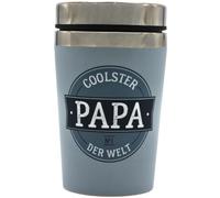 Dekohelden24 Gobelet isotherme/tasse à emporter, tasse à café, tasse isotherme, tasse de voyage, cadeau papa, motif : Coolster Papa No.1, Dimensions H/ : 13,5 x 8,4 cm, Capacité: 240 ml.