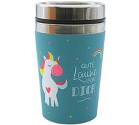 Dekohelden24 Gobelet isotherme/tasse à emporter, tasse à café, tasse isotherme, tasse de voyage, tasse de voyage, motif licorne, motif de bonne humeur pour toi, dimensions H : 13,5 x 8,4 cm, capacité
