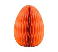 Dekohelden24 Grand nid d'abeille décoratif en Papier - Décoration de Pâques - Oeuf de Pâques en Papier/Carton Orange magnétique - Contenu de la Livraison : 11 x 11 x 11 x 15 cm