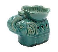 Dekohelden24 Lampe aromatique en Forme d'éléphant Turquoise/Lampe aromatique/Lampe parfumée, L x l x H : Environ 14 x 9 x 10 cm