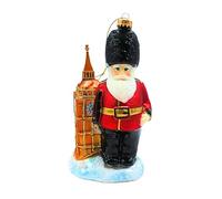 Dekohelden24 Lauschaer Décoration de Noël - Boule de Noël Lauscha en Verre - Boule de Noël - Décoration en Verre - Soldat Anglais en Uniforme - en Lauscha - L x l x H 9 x 6 x 16 cm