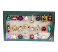 Dekohelden24 Lauschaer Lot de 24 Boules de Noël Lauscha en Verre - Décoration de Sapin de Noël à remplir - en Lauscha - Dimensions : 3 cm par Ornement