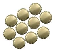 Dekohelden24 Lot de 1000 Capsules en métal - À remplir soi-même - pour Bouteilles Standard - Qualité Alimentaire - Dorées.