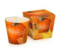 Dekohelden24 Lot de 2 bougies parfumées - Cadeau pour femme - En cire de soja - Citrouille avec coton - 8 x 8 x 8 x 8 cm - 115 g