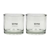 Dekohelden24 Lot de 2 photophores en Verre Transparent - Simples et élégants - Dimensions : H x Ø Environ 8 x 9 cm