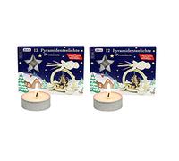 Dekohelden24 Lot de 24 Bougies Chauffe-Plat Pyramides spécialement conçues pour Les Bougies Chauffe-Plat