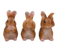 Dekohelden24 Lot de 3 Lapins de Pâques décoratifs en céramique - Contenu : 3 Lapins décoratifs en céramique - Dimensions d'un Lapin : L x l x H 8 x 8 x 13 cm.