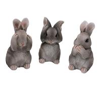 Dekohelden24 Lot de 3 Lapins de Pâques décoratifs en céramique - Contenu : 3 Lapins décoratifs en céramique - Dimensions d'un Lapin : L x l x H 8 x 8 x 13 cm.