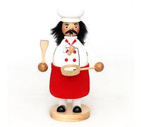 Dekohelden24 Magnifique fumoir en Bois avec Tablier Rouge - Environ 20 cm