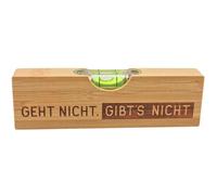 Dekohelden24 Niveau à Bulle avec décapsuleur intégré - Cadeau pour Homme - Motif : Geht Nicht, Gibts Nicht - L/B/H Environ 15 x 4,5 x 2 cm