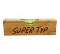 Dekohelden24 Niveau à Bulle avec décapsuleur intégré - Cadeau pour Homme - Motif : Super Type - L/l/H : Environ 15 x 4,5 x 2 cm