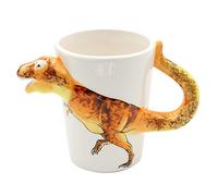 Dekohelden24 OOB-788319-Rex Tasse à café en céramique Motif T-Rex Env. H x Ø 11 x 7 cm Capacité 300 ml Orange