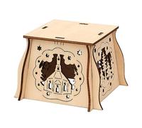 Dekohelden24 Soucoupe en Bois - Dimensions : 10 x 10 cm - Hauteur : 7 cm